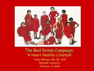 The Red Dress Campaign: “A Heart Healthy Lifestyle”