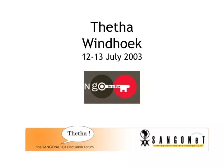 thetha windhoek 12 13 july 2003