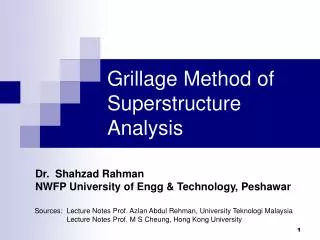 Grillage Method of Superstructure Analysis