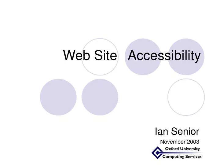 web site accessibility