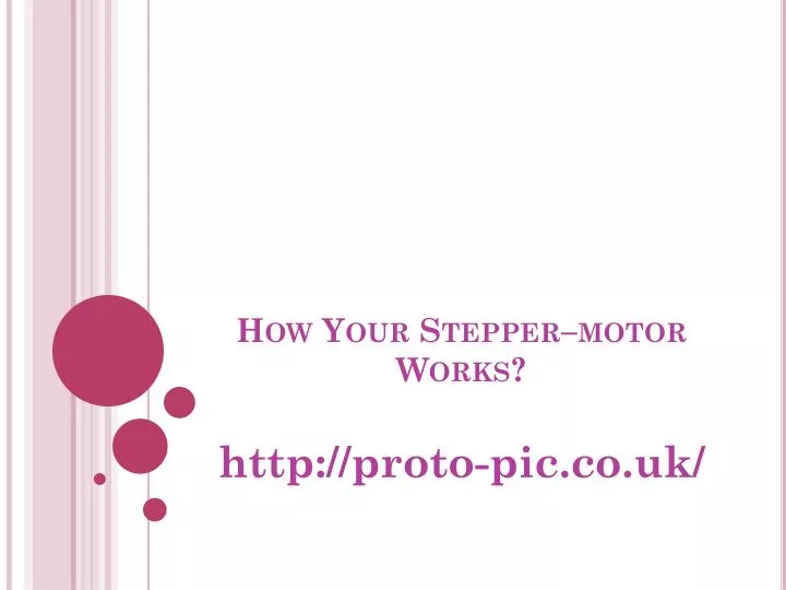 how your stepper motor works