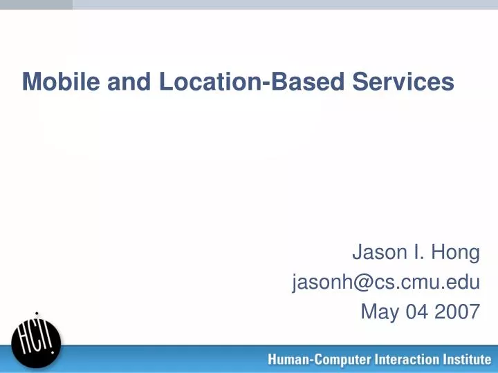 mobile and location based services