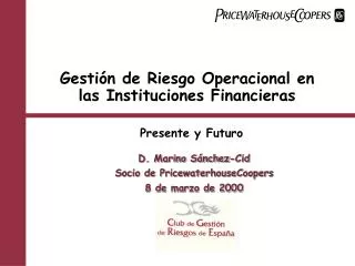 Gestión de Riesgo Operacional en las Instituciones Financieras