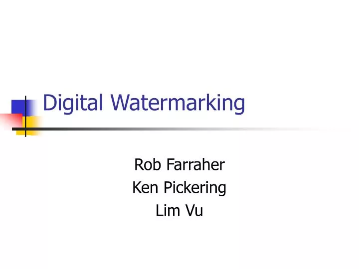 digital watermarking