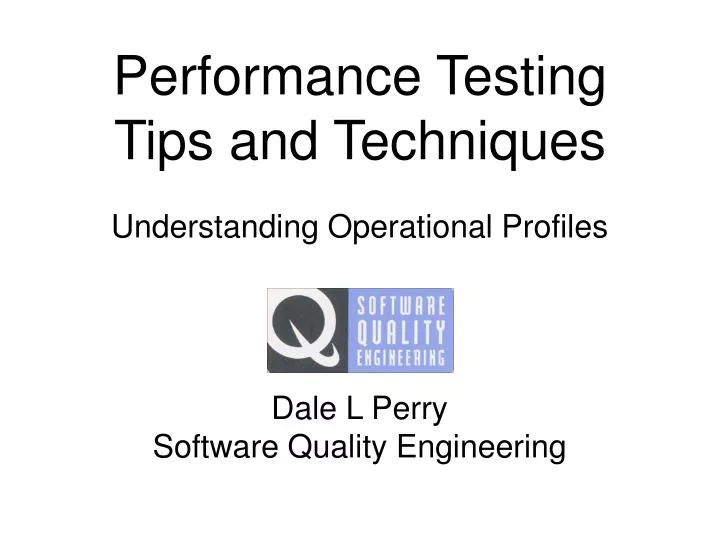 performance testing tips and techniques