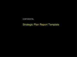 Strategic Plan Report Template