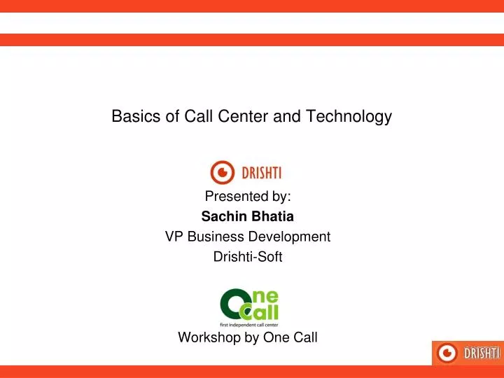 basics of call center and technology