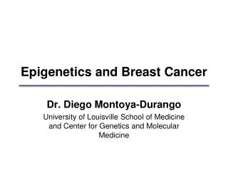 Epigenetics and Breast Cancer