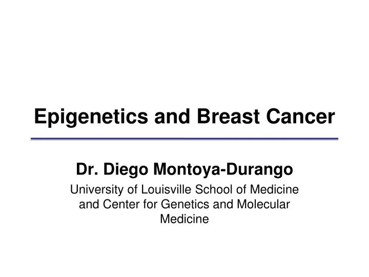 epigenetics and breast cancer