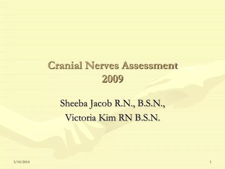 cranial nerves assessment 2009