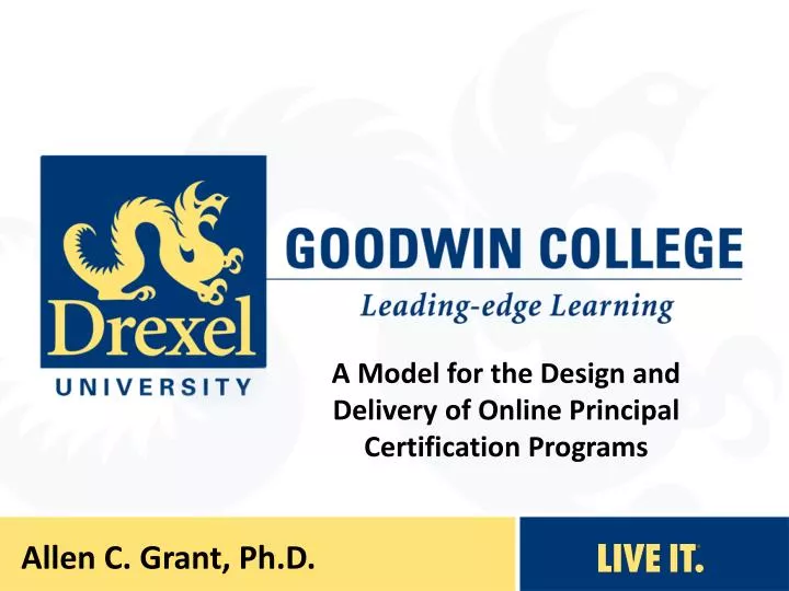 a model for the design and delivery of online principal certification programs
