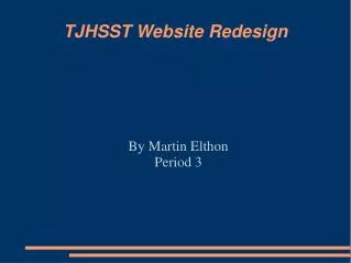 TJHSST Website Redesign