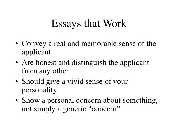 essays that work