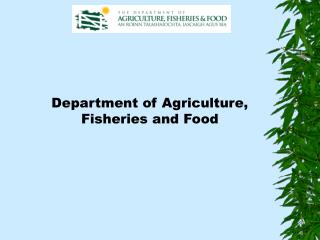 Department of Agriculture, Fisheries and Food