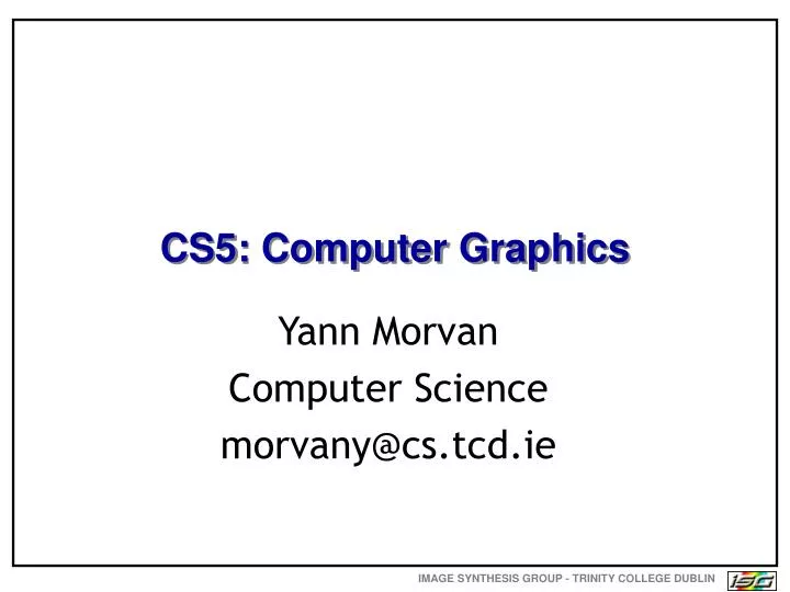 cs5 computer graphics