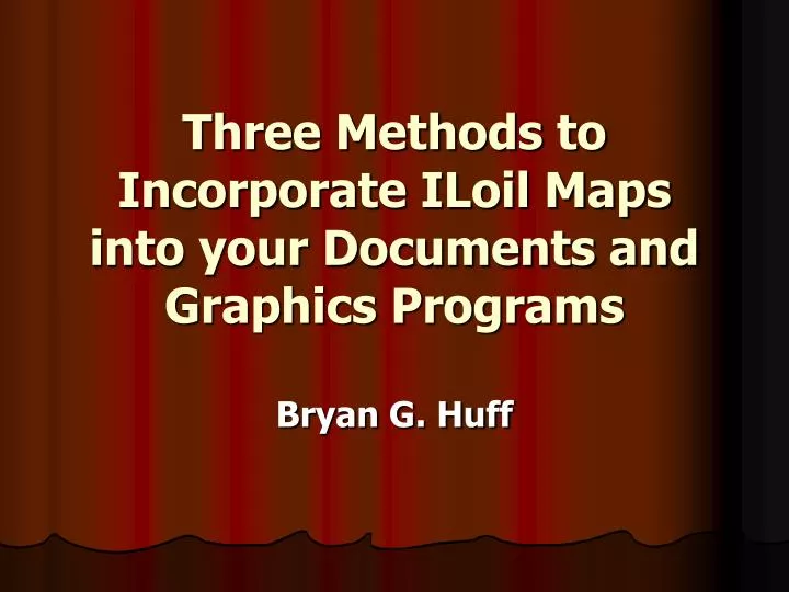 three methods to incorporate iloil maps into your documents and graphics programs