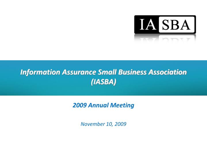 information assurance small business association iasba