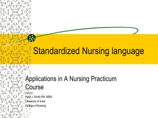 Standardized Nursing language