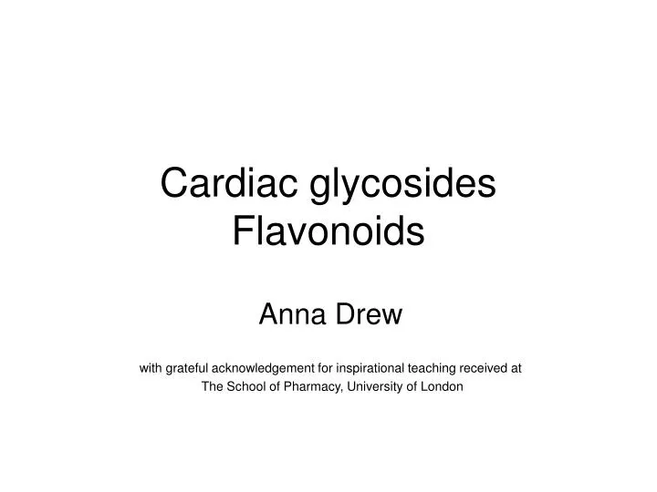 cardiac glycosides flavonoids