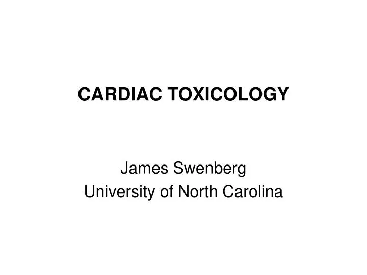 cardiac toxicology