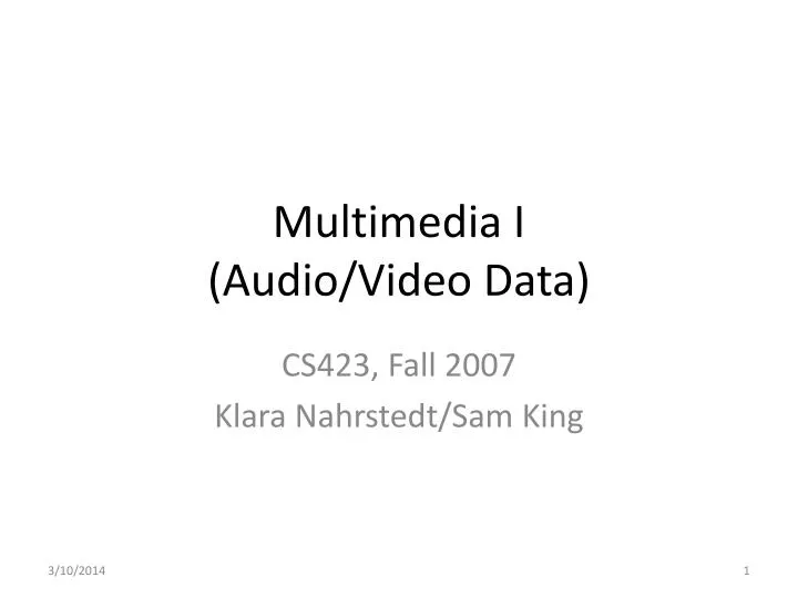 multimedia i audio video data