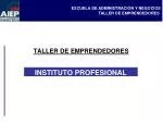 TALLER DE EMPRENDEDORES - slide 1