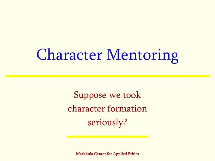 character mentoring