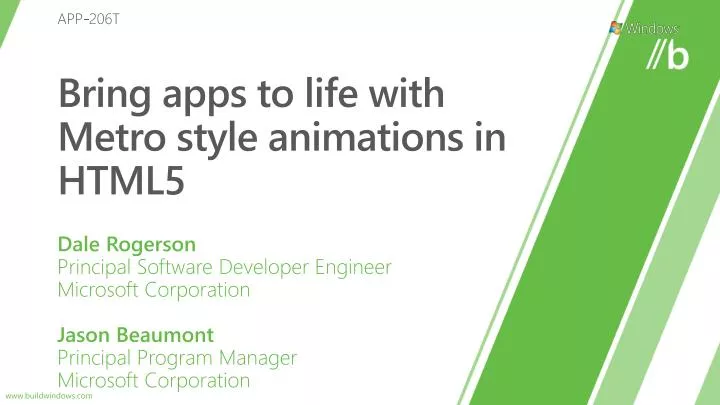 bring apps to life with metro style animations in html5