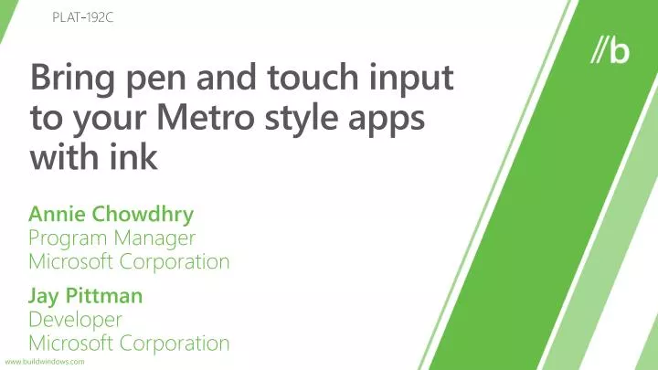 bring pen and touch input to your metro style apps with ink