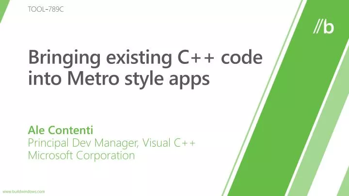 bringing existing c code into metro style apps