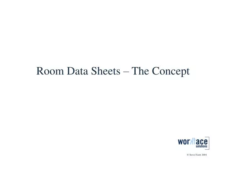 room data sheets the concept