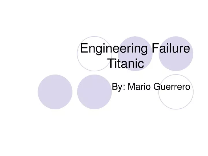 engineering failure titanic