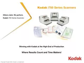 Kodak i700 Series Scanners