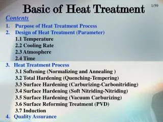 Basic of Heat Treatment