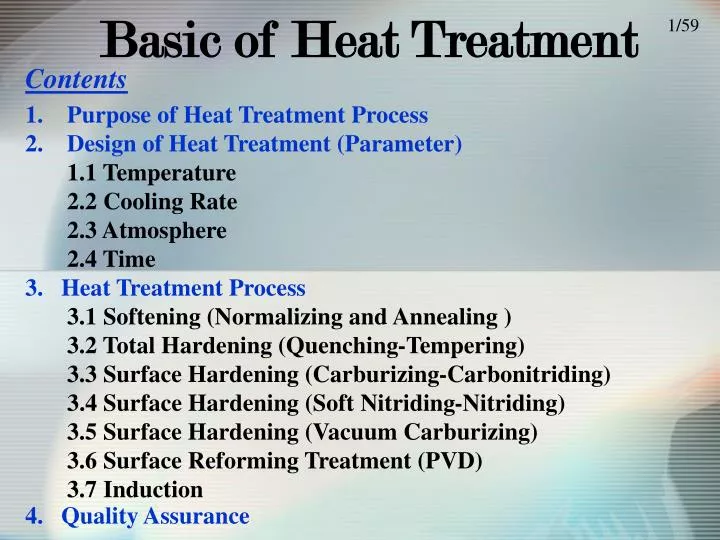 basic of heat treatment