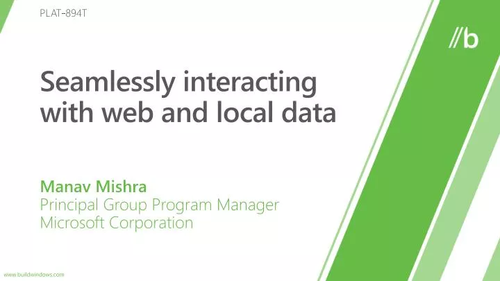 seamlessly interacting with web and l ocal data