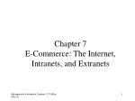 Chapter 7 E-Commerce: The Internet, Intranets, and Extranets - slide 1