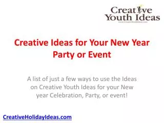 Creative Ideas for Your New Year Party or Event