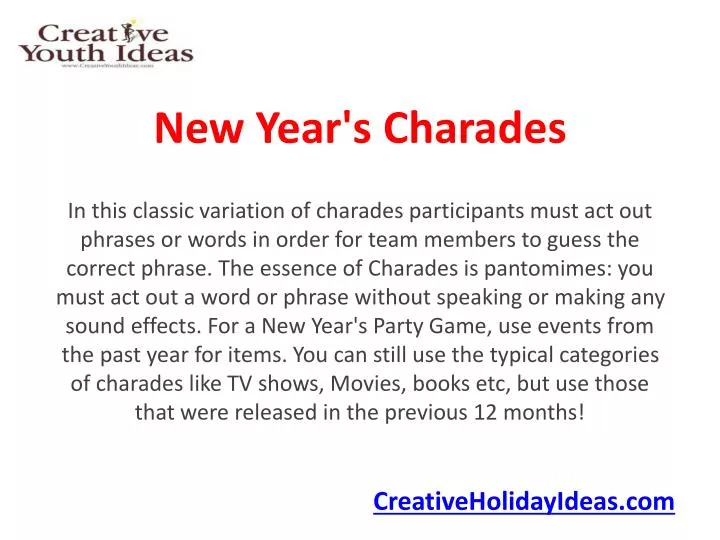 new year s charades