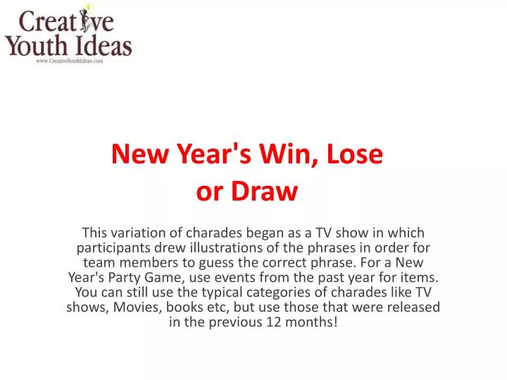 new year s win lose or draw