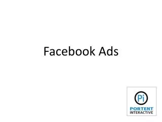 Introductory Facebook PPC Ads