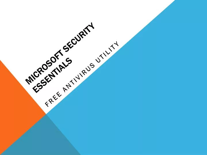 microsoft security essentials