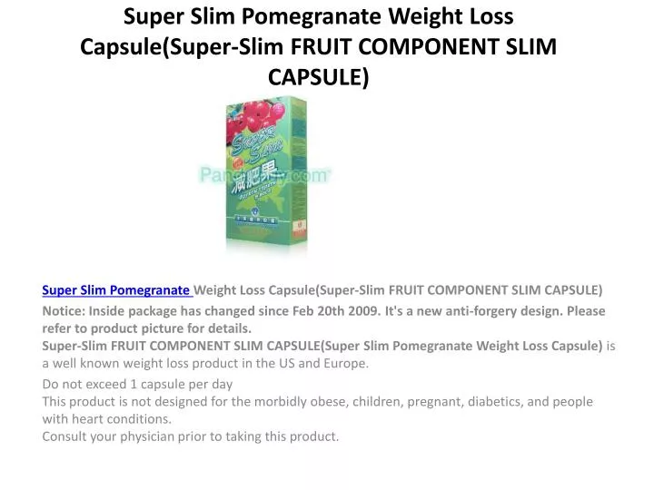 super slim pomegranate weight loss capsule super slim fruit component slim capsule