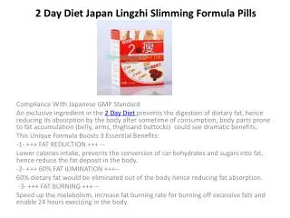 2 day diet japan lingzhi