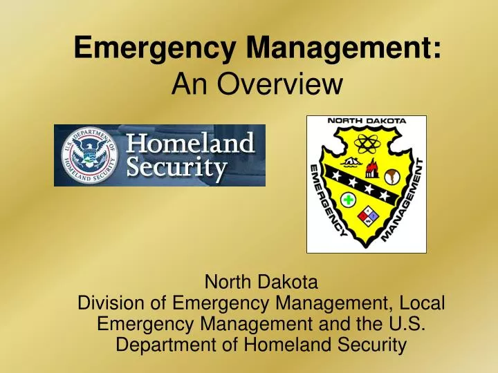 emergency management an overview