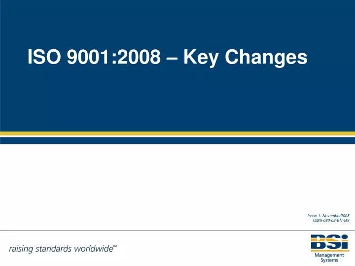 iso 9001 2008 key changes
