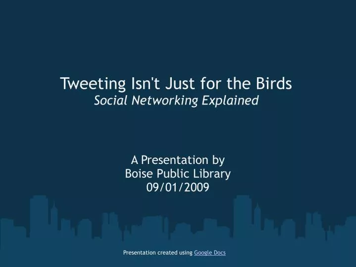 tweeting isn t just for the birds social networking explained