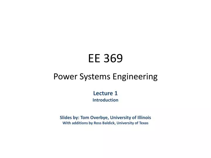 ee 369 power systems engineering