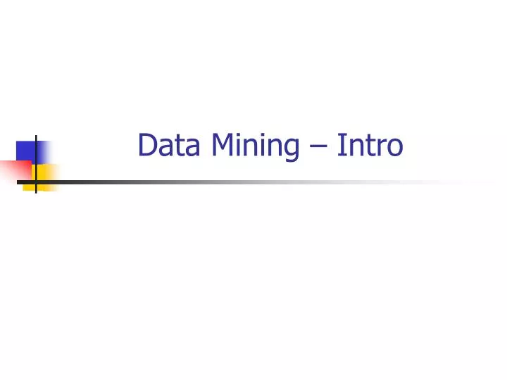 data mining intro