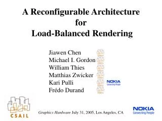 A Reconfigurable Architecture for Load-Balanced Rendering